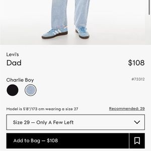 LEVI DAD JEANS - size 29